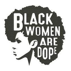 dope black woman embroidery design