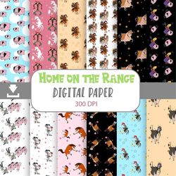 cow seamless pattern, digital papers, scrapbook papers, pattern paper, background, wallpaper, pattern, 12*12inches -300d