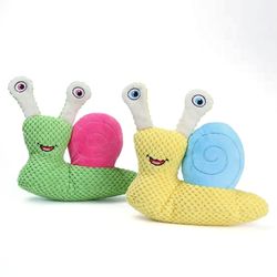 snail soft plush squeak sound chew molar pets toy - assorted set of 1