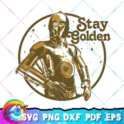 star wars c-3po golden star png, svg, sublimation design, star wars svg, digital download