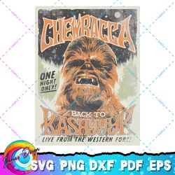 star wars chewbacca back to kashyyyk vintage concert png, svg, sublimation design, star wars svg, digital download