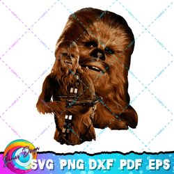 star wars chewbacca collage logo png, svg, sublimation design, star wars svg, digital download