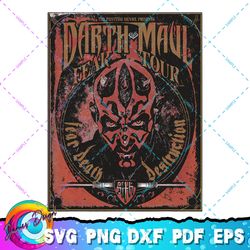 star wars darth maul fear tour band png, svg, sublimation design, star wars svg, digital download