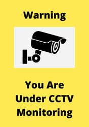 cctv warning signage pack of 4 - 30x22 cm, self-adhesive vinyl labels for water-resistant surveillance