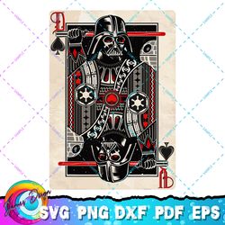 star wars darth vader king of spades playing card png, svg, sublimation design, star wars svg, digital download