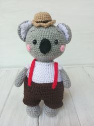 hand crochet charlie the koala small bear stuffed toys animals plush toys knit handmade