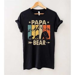 Papa Beer Father's Day Vintage T-Shirt, Papa Bear Shirt, Dad Shirt, Husband Present, Fathers Day Gift, Dad Gift, Gift Fo