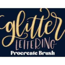 glitter calligraphy procreate brush | lettering procreate brush | handlettering procreate brush | sparkle procreate brus