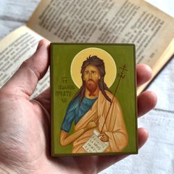 john the baptist | hand painted icon | orthodox icon | christian icon | byzantine icon | handmade icon |  catholic icon