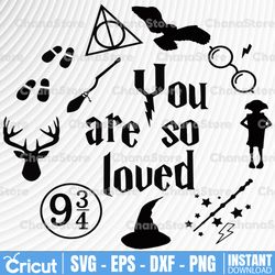 you are so loved svg muggle svg car window svg decal sticker hogwarts christmas svg