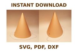 party hat template, box template svg, svg files, svg, cricut