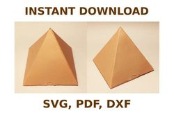 pyramid box template, box template svg, svg files, svg, cricut