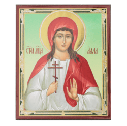 alla gotfskaya | silver and gold foiled miniature icon |  size: 2,5" x 3,5" |