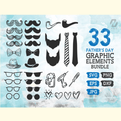 fathers day graphic elements bundle