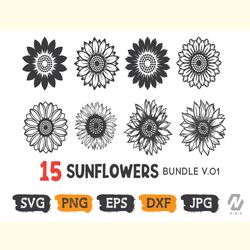 sunflowers graphic bundle