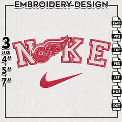 detroit red wings embroidery designs, nhl logo  embroidery, nhl red wings, machine embroidery pattern, digital download