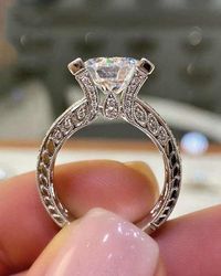 moissanite style ring