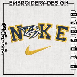 nashville predators embroidery designs, nhl logo embroidery, nhl predators, machine embroidery pattern, digital download