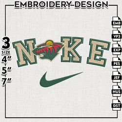 minnesota wild embroidery designs, nhl logo embroidery, nhl minnesota wild, machine embroidery pattern, digital download