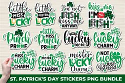 st. patrick's day stickers png bundle