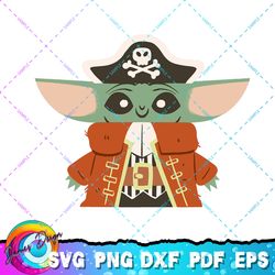 star wars grogu the mandalorian halloween pirate costume png, svg, sublimation design, star wars svg, digital download