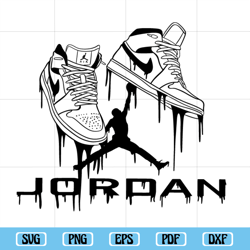 jordan sneaker svg file for cricut or silhouette design, cake topper svg