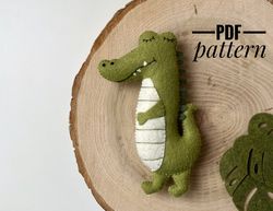 diy crocodile ornaments pattern crocodile  patterns felt pdf