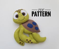 diy  tortoise ornaments pattern fish patterns felt pdf