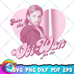 star wars obi-wan for me heart portrait png, svg, sublimation design, star wars svg, digital download