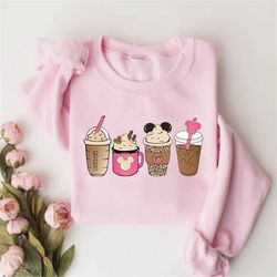 Valentine Mickey Coffee Sweatshirt, Disney Valentines Day Sweatshirt, Disney Coffee Sweater, Valentine's Day Shirt, Wome