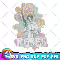 star wars princess leia retro rebel png, svg, sublimation design, star wars svg, digital download