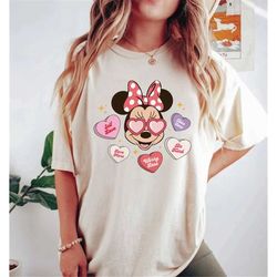 Disney Minnie Valentine Comfort Colors Shirt, Minnie Conversation Hearts Valentine Shirt, Disneyland Valentine Shirt, Di