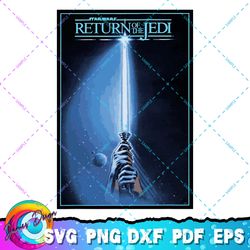star wars return of the jedi lightsaber movie poster png, svg, sublimation design, star wars svg, digital download