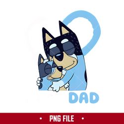 bluey dad png, bandit dad png, bandit dog png, bluey png, cartoon png digital file