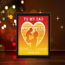 my dad my hero sublimation, shadow box template, paper cutting template, light box svg files, 3d papercut lightbox svg,