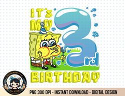 mademark x spongebob squarepants - spongebob third birthday gift its my 3rd birthday boys girls png