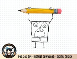 spongebob squarepants doodlebob pencil yell simple png