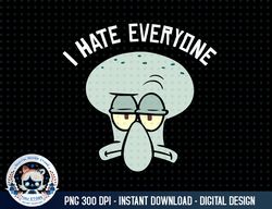 spongebob squarepants squidward i hate everyone png