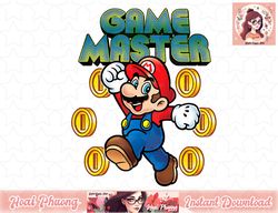Nintendo Super Mario Game Master Coins Graphic PNG Sublimation Design, Digital Design