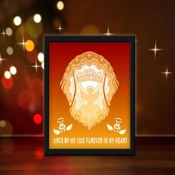 dog memorial, shadow box template, paper cutting template, light box svg files, 3d papercut lightbox svg, file diy, cutt