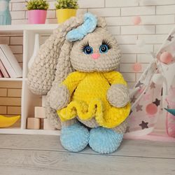 handmade knitted rabbit