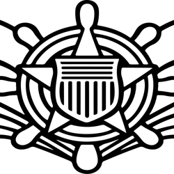 coast guard cutterman insignia vector file vector, svg engraving,digital file