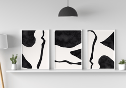 set of 3 scandinavian abstract art, wall art, wall art png, sublimation, png files, sublimation png, png, digital downlo