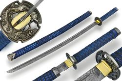 sharp blade handmade katana: custom-engraved damascus steel samurai sword, damascus katana, sharp samurai sword