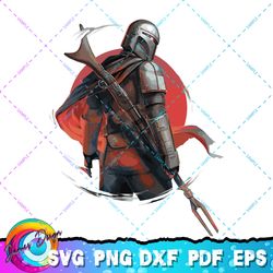 star wars the mandalorian detailed portrait png, svg, sublimation design, star wars svg, digital download