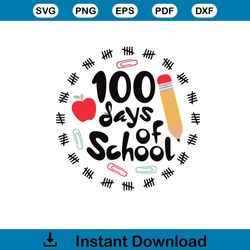 happy 100 days of school shirt design svg cutting digital file