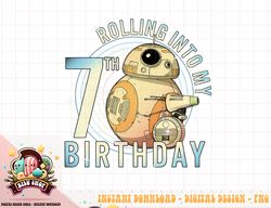 Star Wars BB-8 & D-O Rolling Into My 7th Birthday png