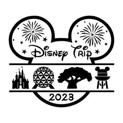 family vacation 2023 svg, magic kingdom svg cutting files design