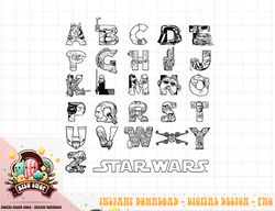 star wars in an alphabet far, far away characters png