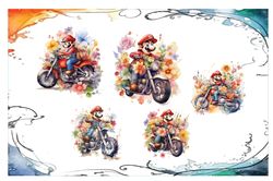 mario watercolor sublimation